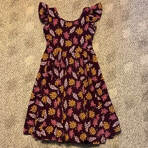 Floral Kids Dress in Purple, Pink, and Yellow